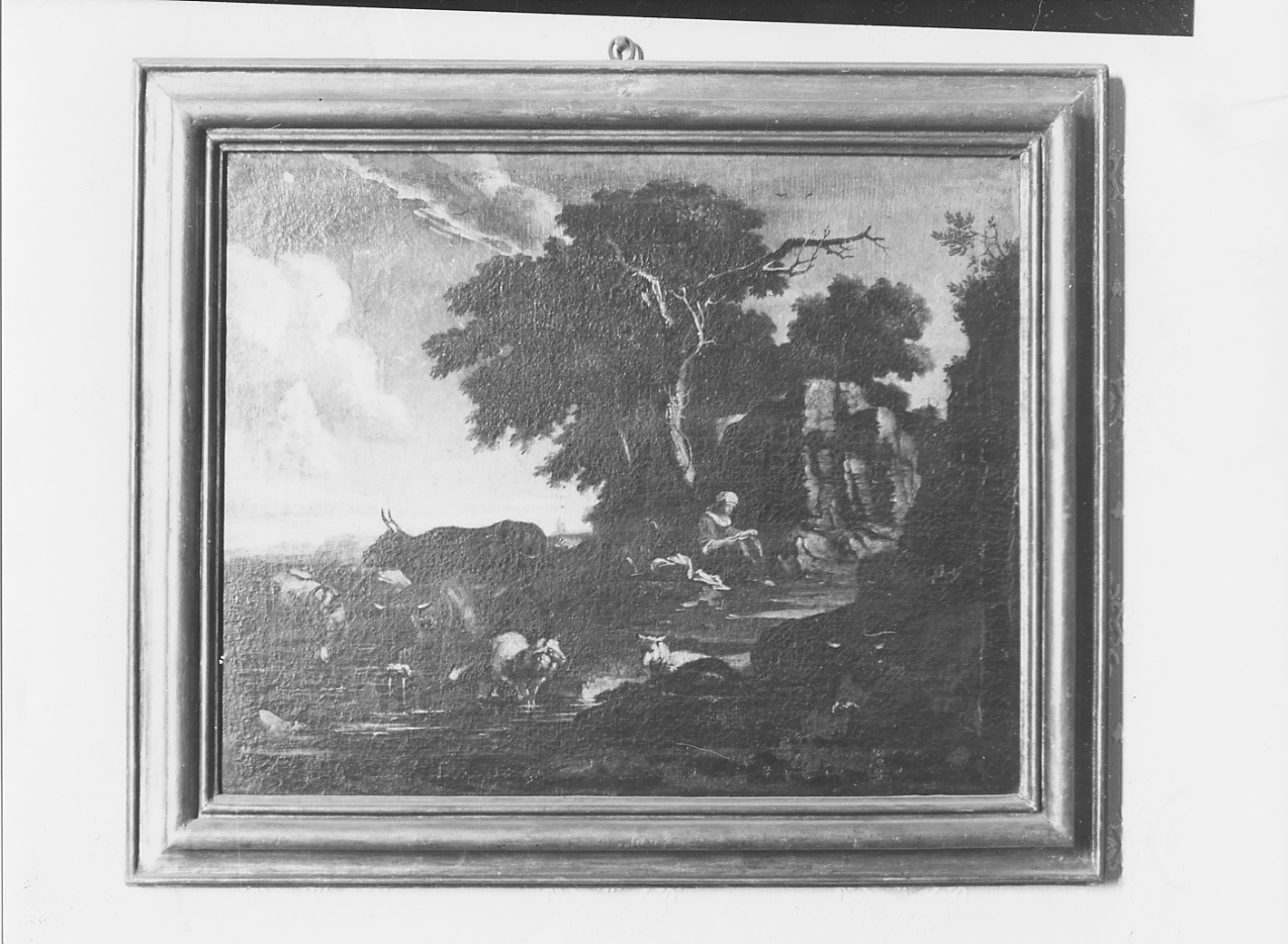 paesaggio lacustre (dipinto) di Van Der Bent Joannes (attribuito) (seconda metà sec. XVII)
