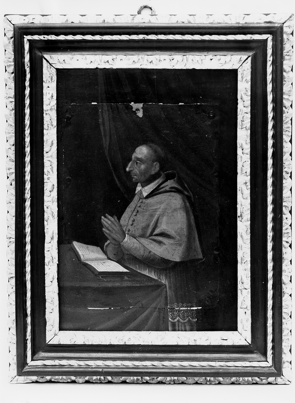San Carlo Borromeo in meditazione (dipinto) di Nebbia Cesare (attribuito) (secc. XVI/ XVII)