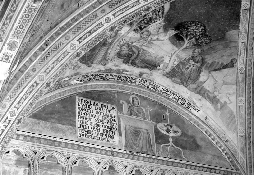 San Gregorio Magno dottore della Chiesa nello studio (dipinto, elemento d'insieme) di Ugolino di Prete Ilario (e aiuti) (sec. XIV)