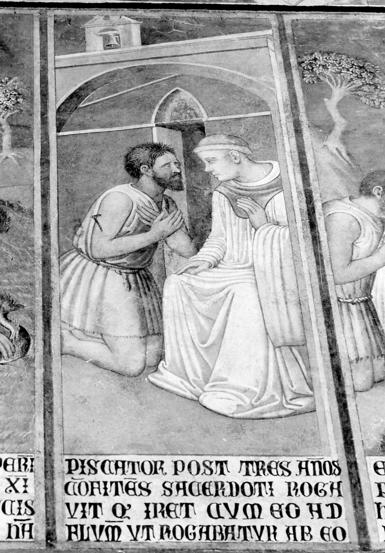 miracolo eucaristico del pescatore (dipinto, elemento d'insieme) di Ugolino di Prete Ilario (e aiuti) (sec. XIV)