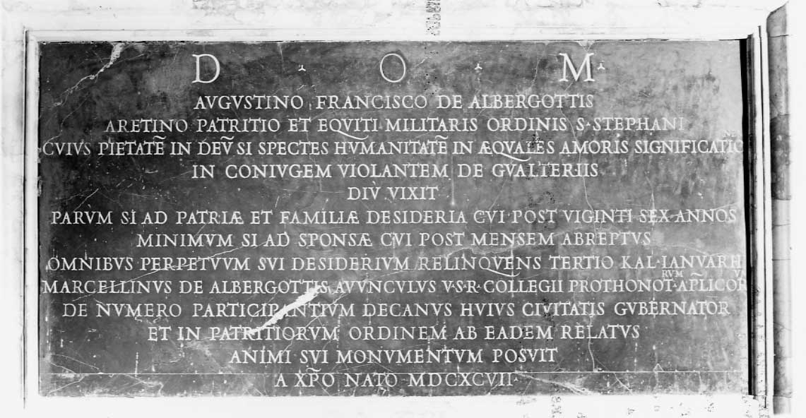 soggetto iconografico assente (lapide tombale, opera isolata) - bottega Italia centrale (sec. XVIII)