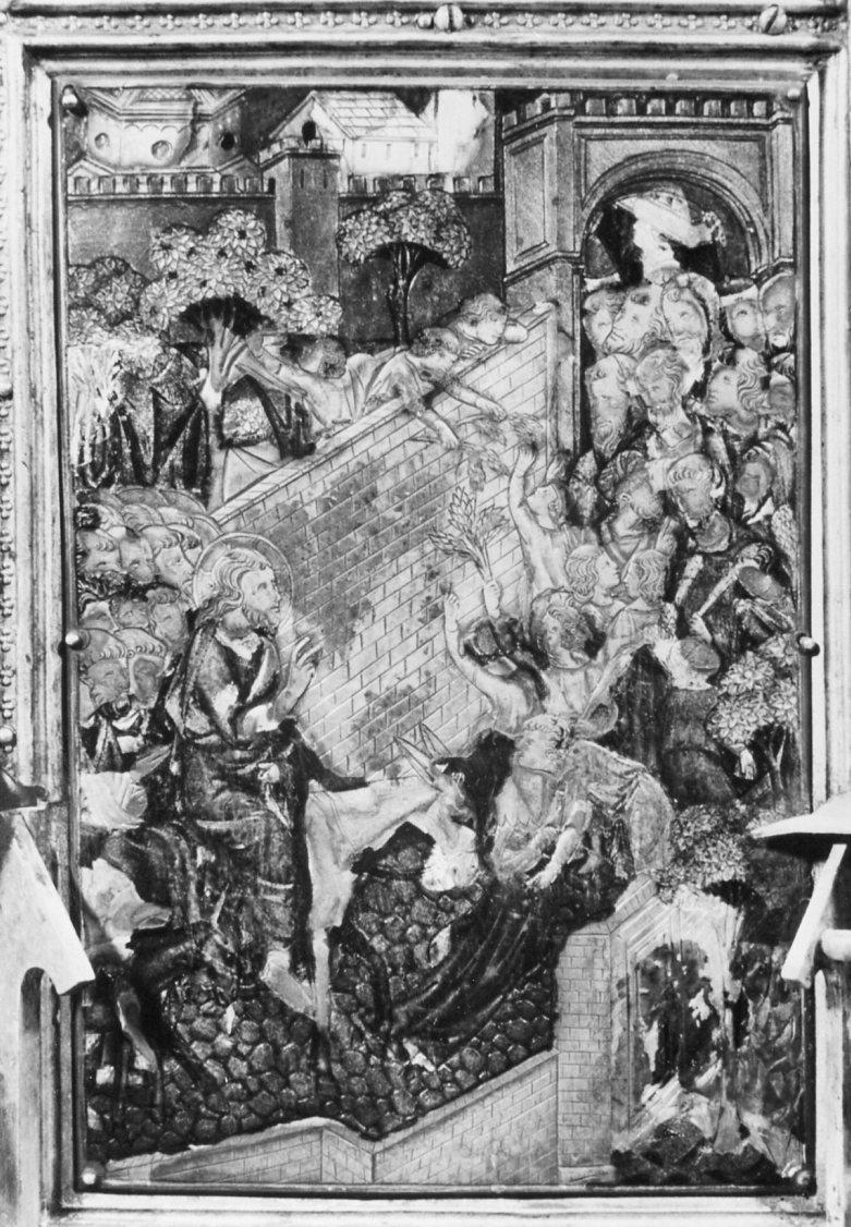entrata di Cristo in Gerusalemme (placca, elemento d'insieme) di Ugolino di Vieri (e aiuti) (sec. XIV)