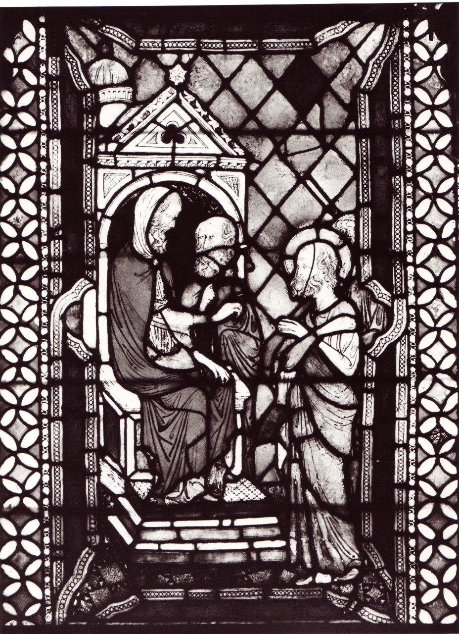Giuseppe dichiarato eletto, Giuseppe (vetrata, complesso decorativo) di Giovanni di Bonino da Assisi (attribuito) (secondo quarto sec. XIV)