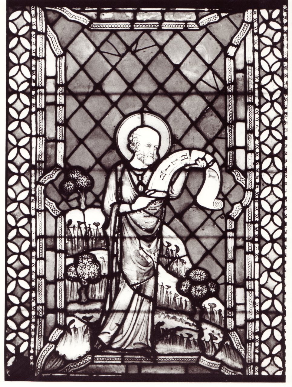 Il profeta Ahia, figura di uomo (vetrata, complesso decorativo) di Giovanni di Bonino da Assisi (attribuito) (secondo quarto sec. XIV)