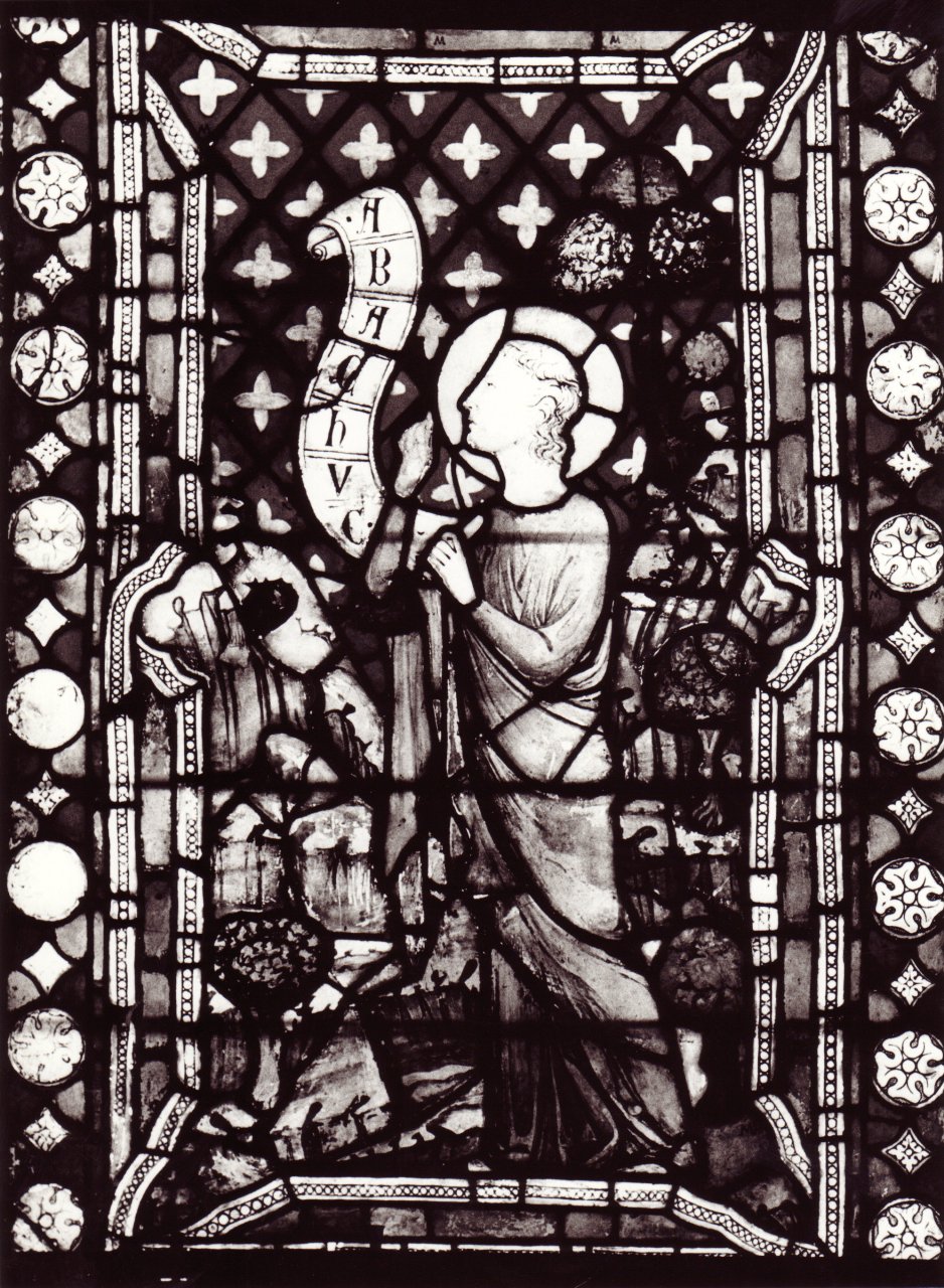 Il profeta Abacuc, Abacuc (vetrata, complesso decorativo) di Giovanni di Bonino da Assisi (attribuito) (secondo quarto sec. XIV)