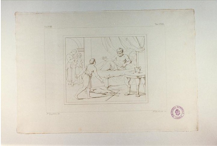 ISACCO ED ESAU' (stampa tagliata, serie) di Sanzio Raffaello, De Carolis Pietro, Guglielmi Paolo (sec. XIX)