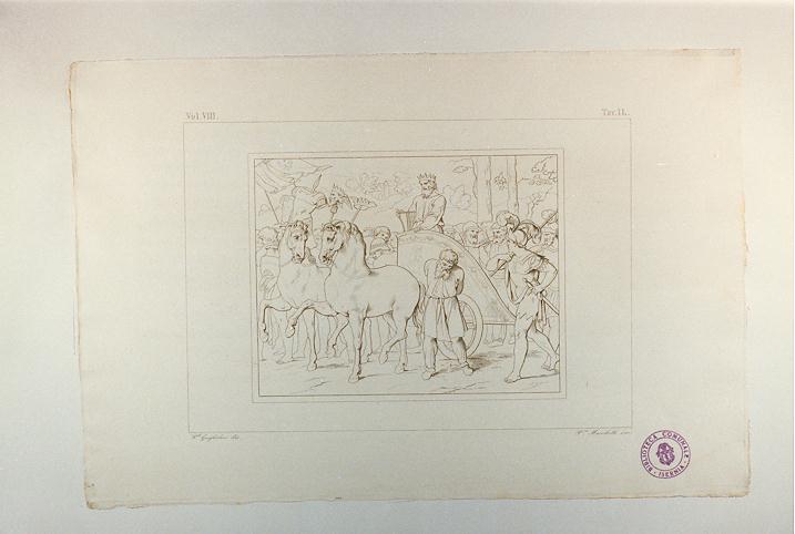 TRIONFO DI DAVID (stampa tagliata, serie) di Sanzio Raffaello, Marchetti Pietro, Guglielmi Paolo (sec. XIX)