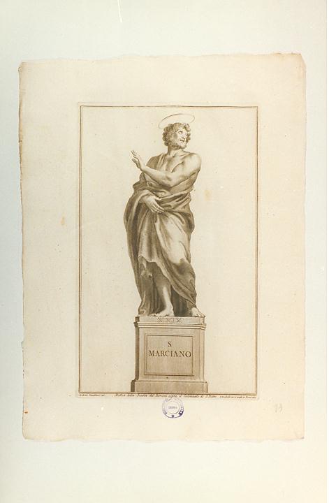 SAN MARCIANO (stampa, serie) di Bernini Gian Lorenzo (bottega), Bombelli Pietro Leone, Cavallucci Antonio (sec. XVIII)