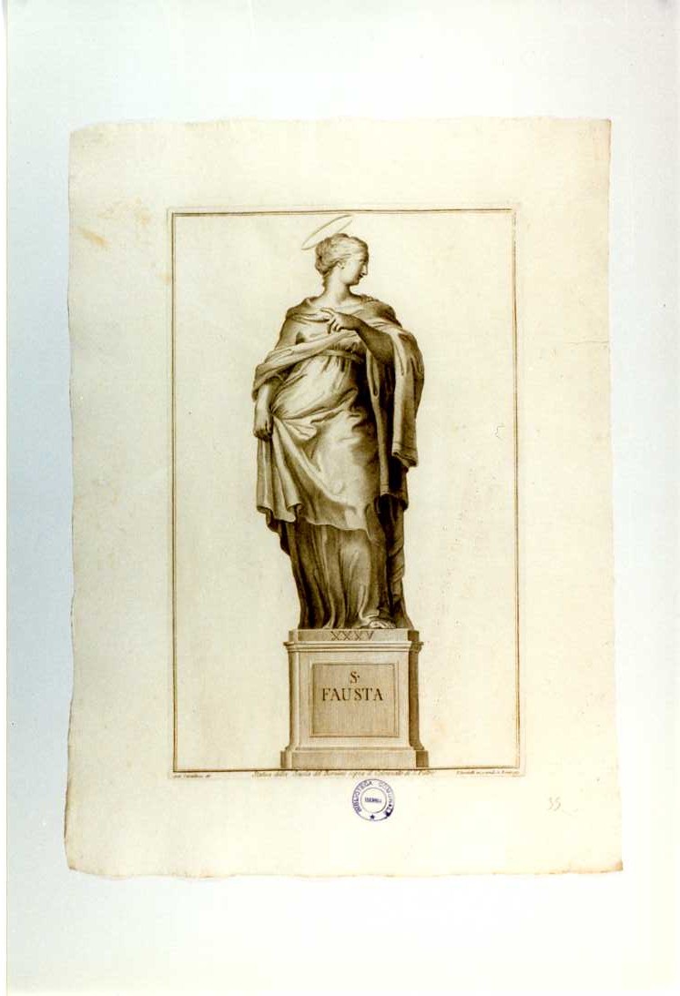 SANTA FAUSTA (stampa, serie) di Bernini Gian Lorenzo (bottega), Bombelli Pietro Leone, Cavallucci Antonio (sec. XVIII)