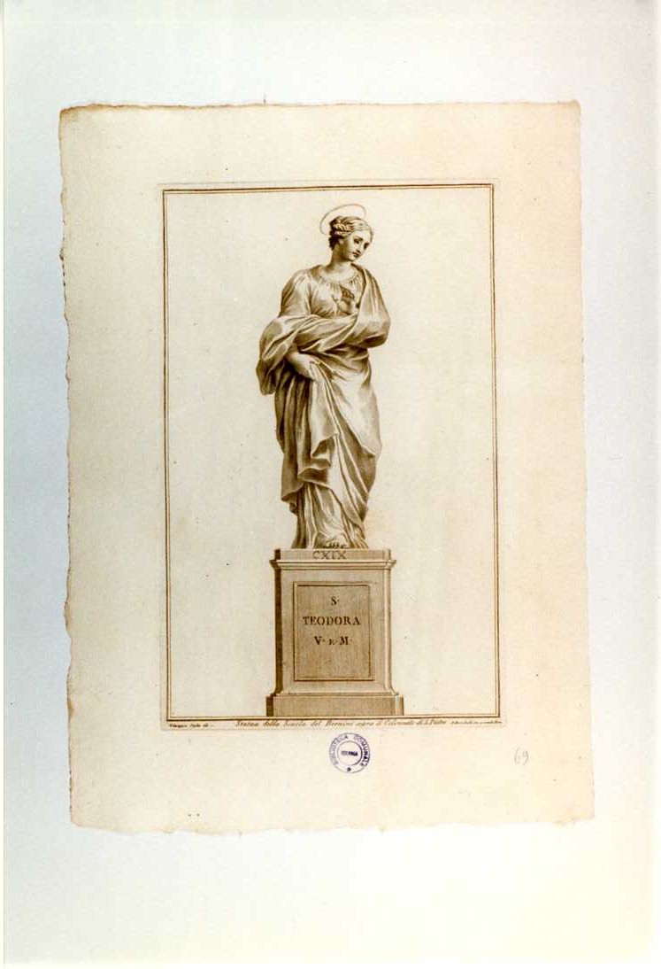 SANTA TEODORA (stampa, serie) di Bernini Gian Lorenzo (bottega), Bombelli Pietro Leone, Cades Giuseppe (sec. XVIII)