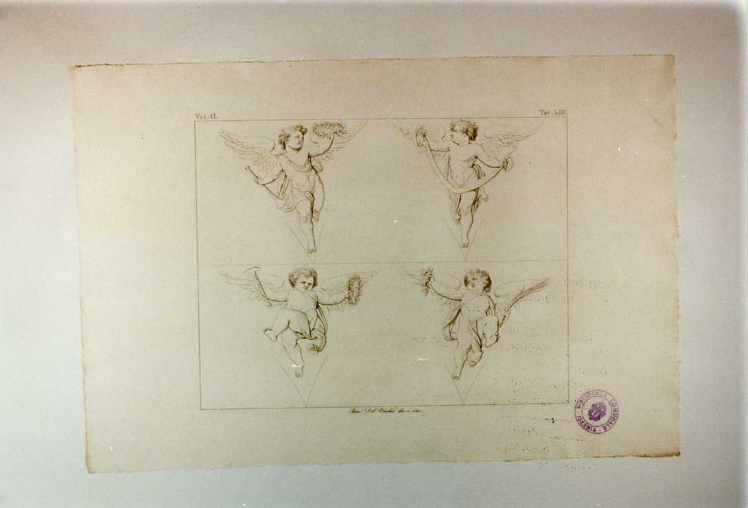 ANGELI (stampa smarginata, serie) di Del Vecchio Beniamino (sec. XIX)