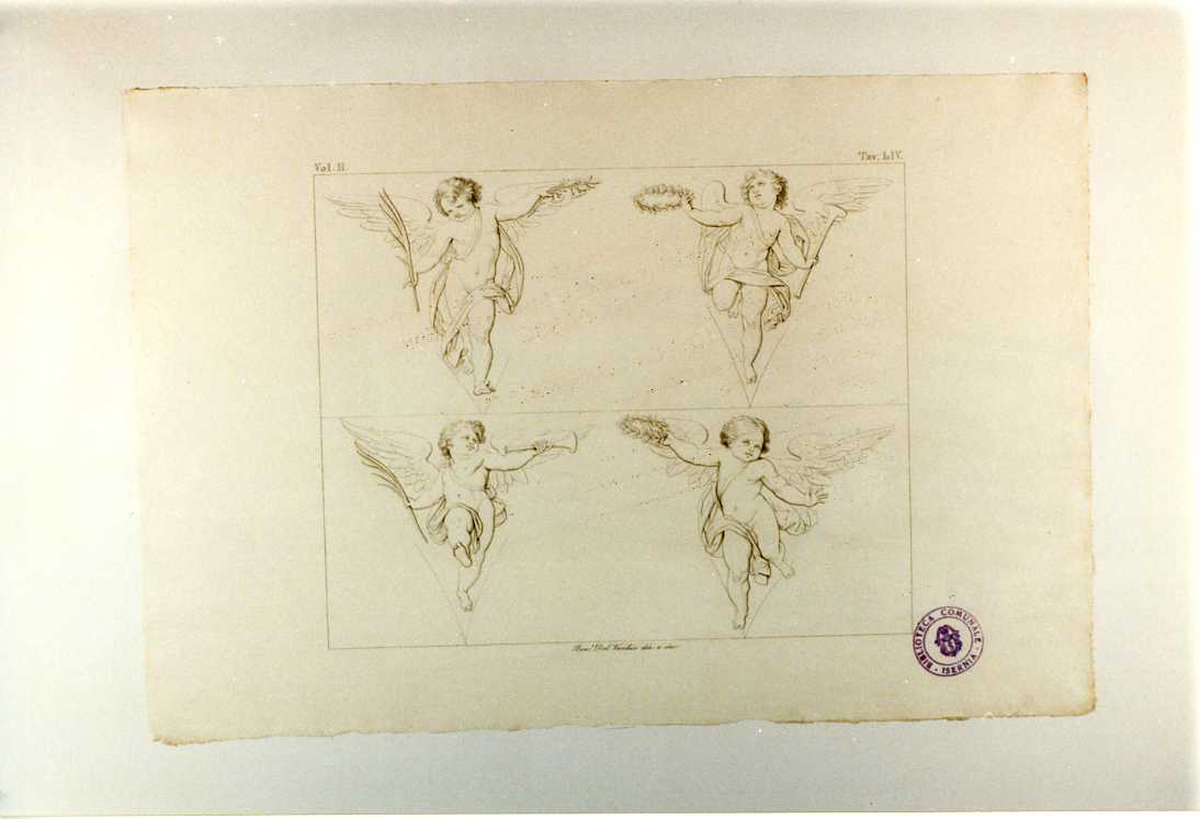 ANGELI (stampa smarginata, serie) di Del Vecchio Beniamino (sec. XIX)
