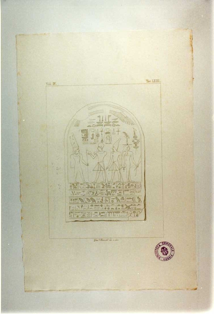 TAVOLA EGIZIA (stampa smarginata, serie) di Bianchi Giuseppe (sec. XIX)