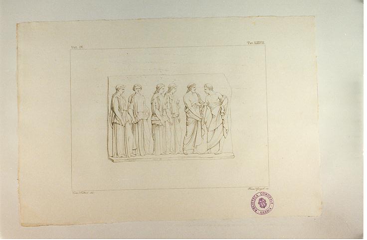 RILIEVO DEL PARTENONE (stampa smarginata, serie) di Garzoli Francesco, Fattori Crescenzo (sec. XIX)