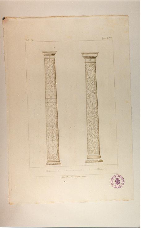 DUE COLONNE (stampa smarginata, serie) di Bianchi Giuseppe (sec. XIX)