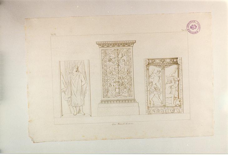 TRIPODE (stampa tagliata, serie) di Bianchi Giuseppe (sec. XIX)