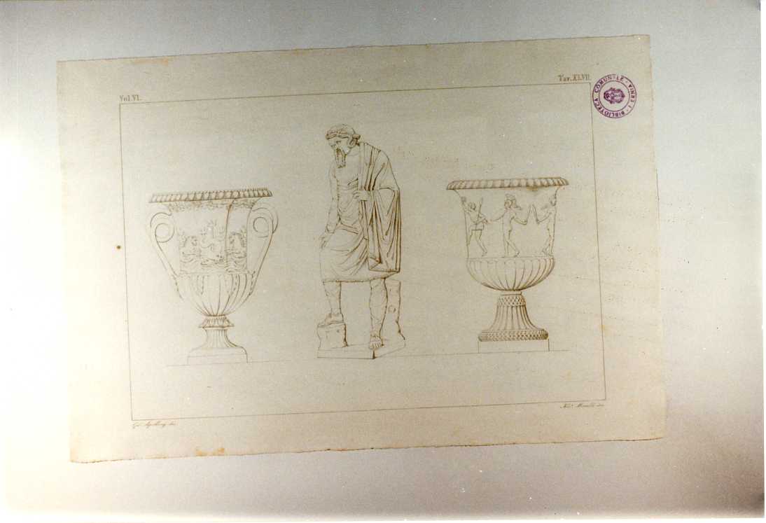 DUE VASI; ISTRIONE (stampa tagliata, serie) di Moraldi Nicola, Apolloni Girolamo (sec. XIX)