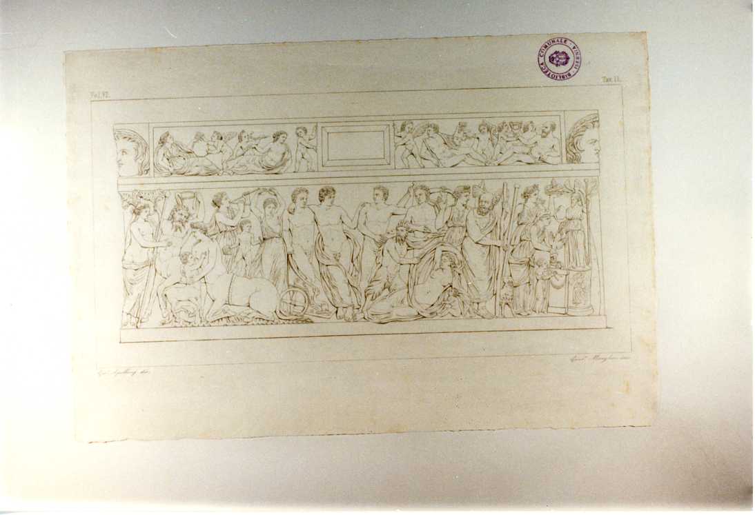 MENADI E FAUNI (stampa tagliata, serie) di Morghen Giuseppe, Apolloni Girolamo (sec. XIX)