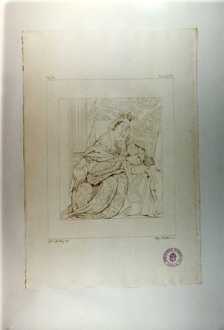 SANTA ELENA (stampa tagliata, serie) di Caliari Paolo detto Paolo Veronese, Bullica Reginaldo, Apolloni Girolamo (sec. XIX)