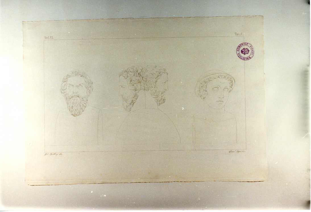 TRE ERME (stampa tagliata, serie) di Lepri Gioacchino, Apolloni Girolamo (sec. XIX)