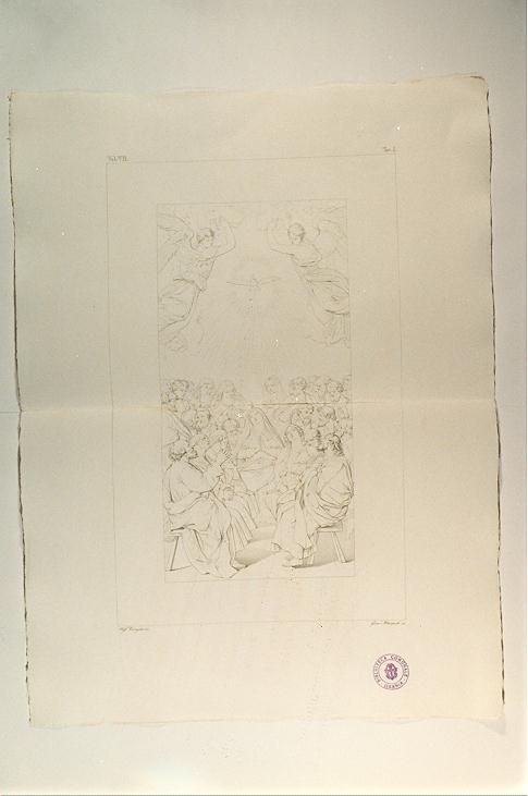 Pentecoste (stampa smarginata, serie) di Sanzio Raffaello, Mitterpoch Gioacchino, Bonaiuti Raffaele (sec. XIX)