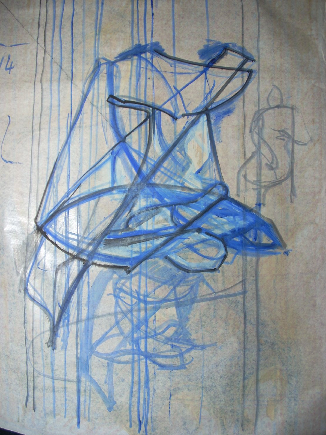 Piega con sagoma (disegno) di Ciamarra Elena (sec. XX)