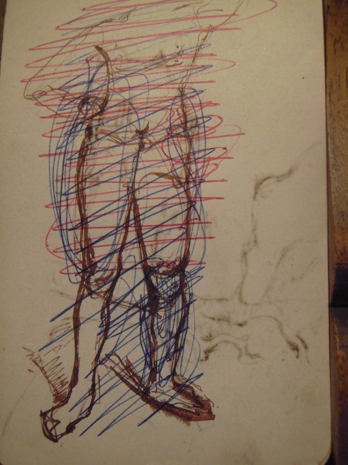 Schizzetto di nudo maschile, figura maschile (disegno) di Ciamarra Elena (sec. XX)