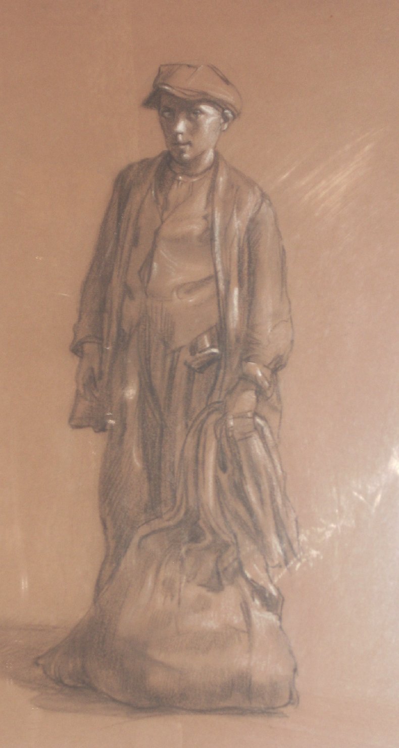 Piccolo Torellese, figura maschile (disegno) di Ciamarra Elena (sec. XX)