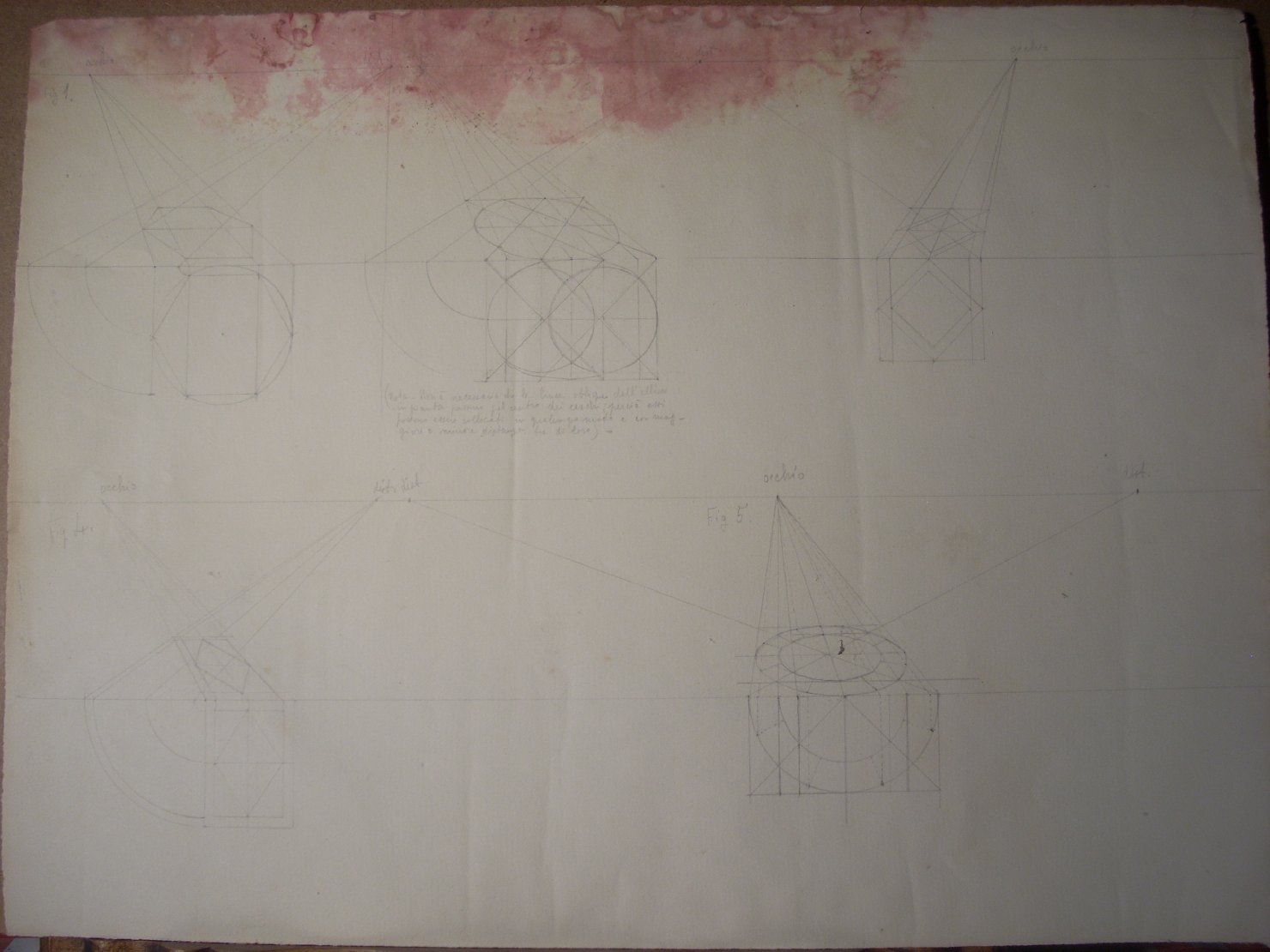 Studi geometrici (disegno) di Ciamarra Elena (sec. XX)