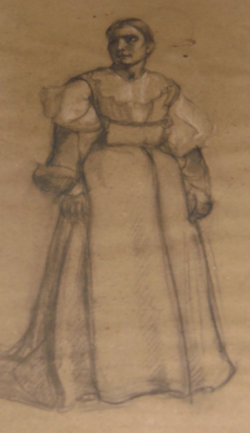 Piccolo disegno di Assunta, figura femminile (disegno) di Ciamarra Elena (sec. XX)