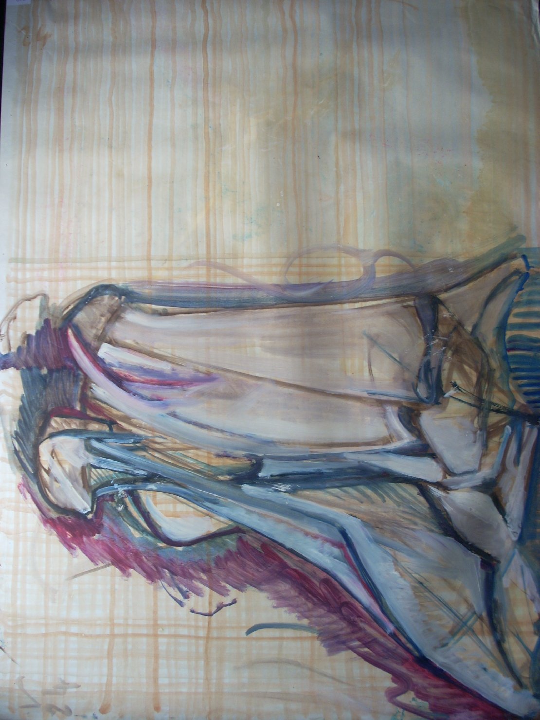 Piega in viola scuro (disegno) di Ciamarra Elena (sec. XX)
