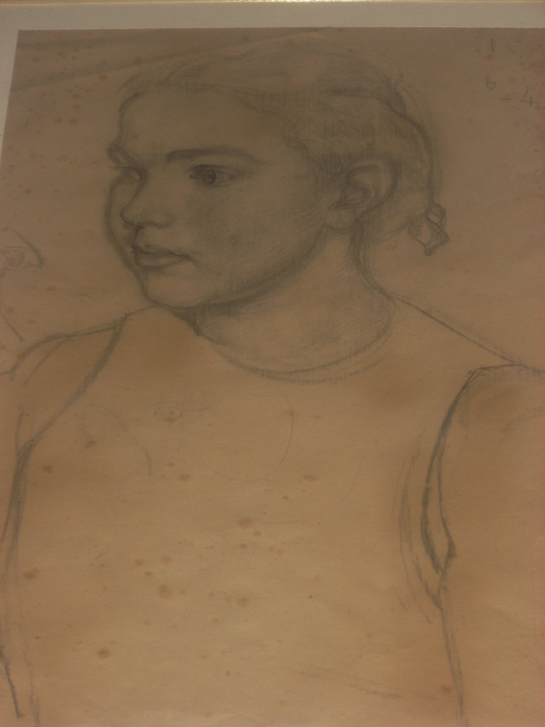 Minna bambina con trecce, bambina (disegno) di Ciamarra Elena (sec. XX)