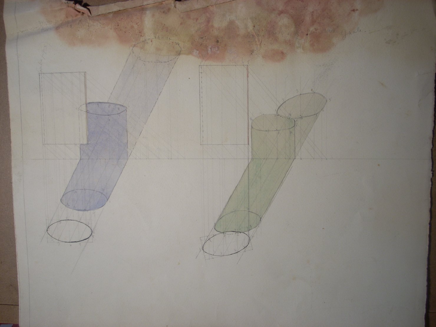 Studi geometrici 9 (disegno) di Ciamarra Elena (sec. XX)