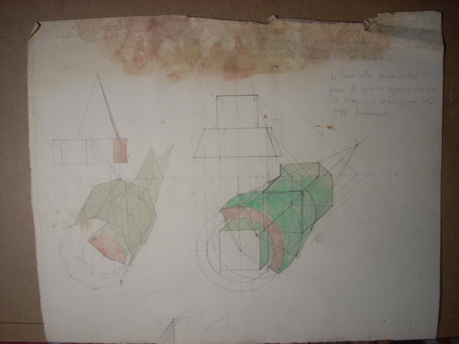 Studi geometrici 10 (disegno) di Ciamarra Elena (sec. XX)