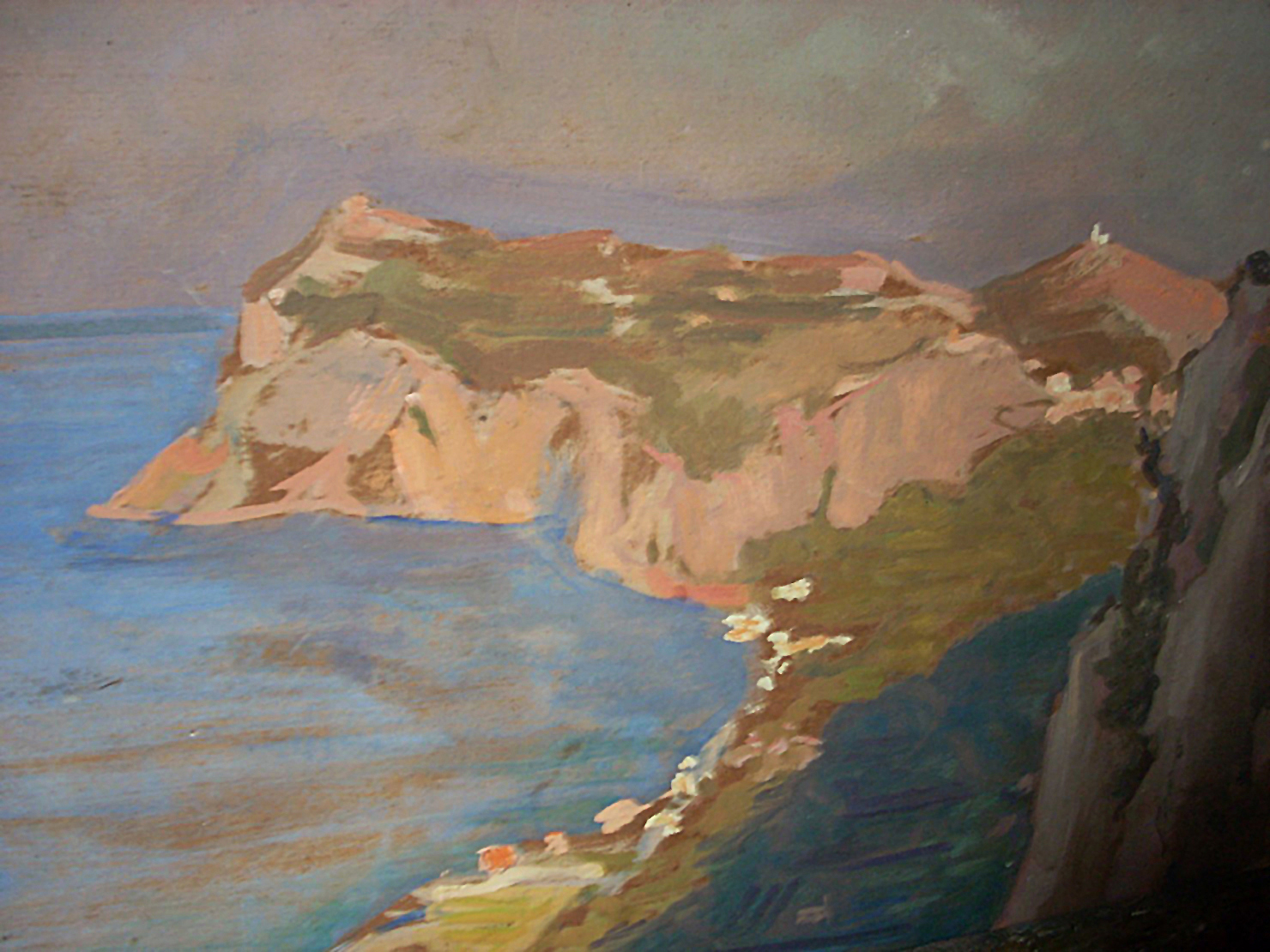 Paesaggio campano, paesaggio (dipinto) di Ciamarra Elena (sec. XX)
