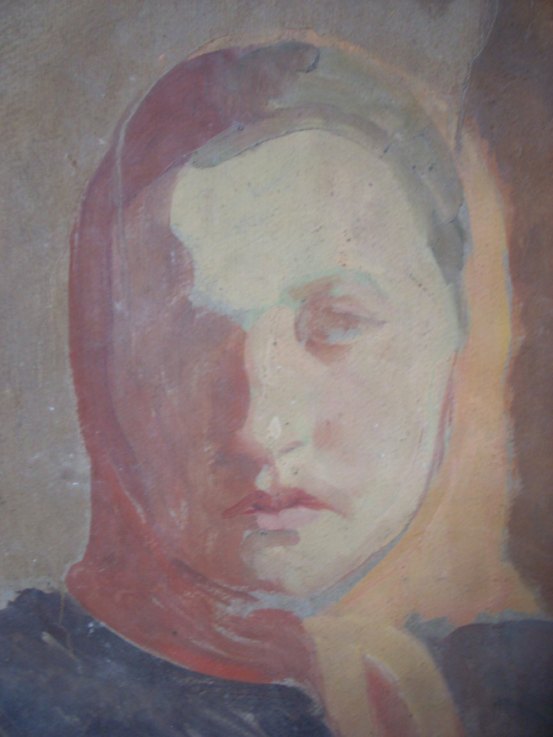 Ritratto di contadina, ritratto di donna (dipinto) di Ciamarra Elena (sec. XX)