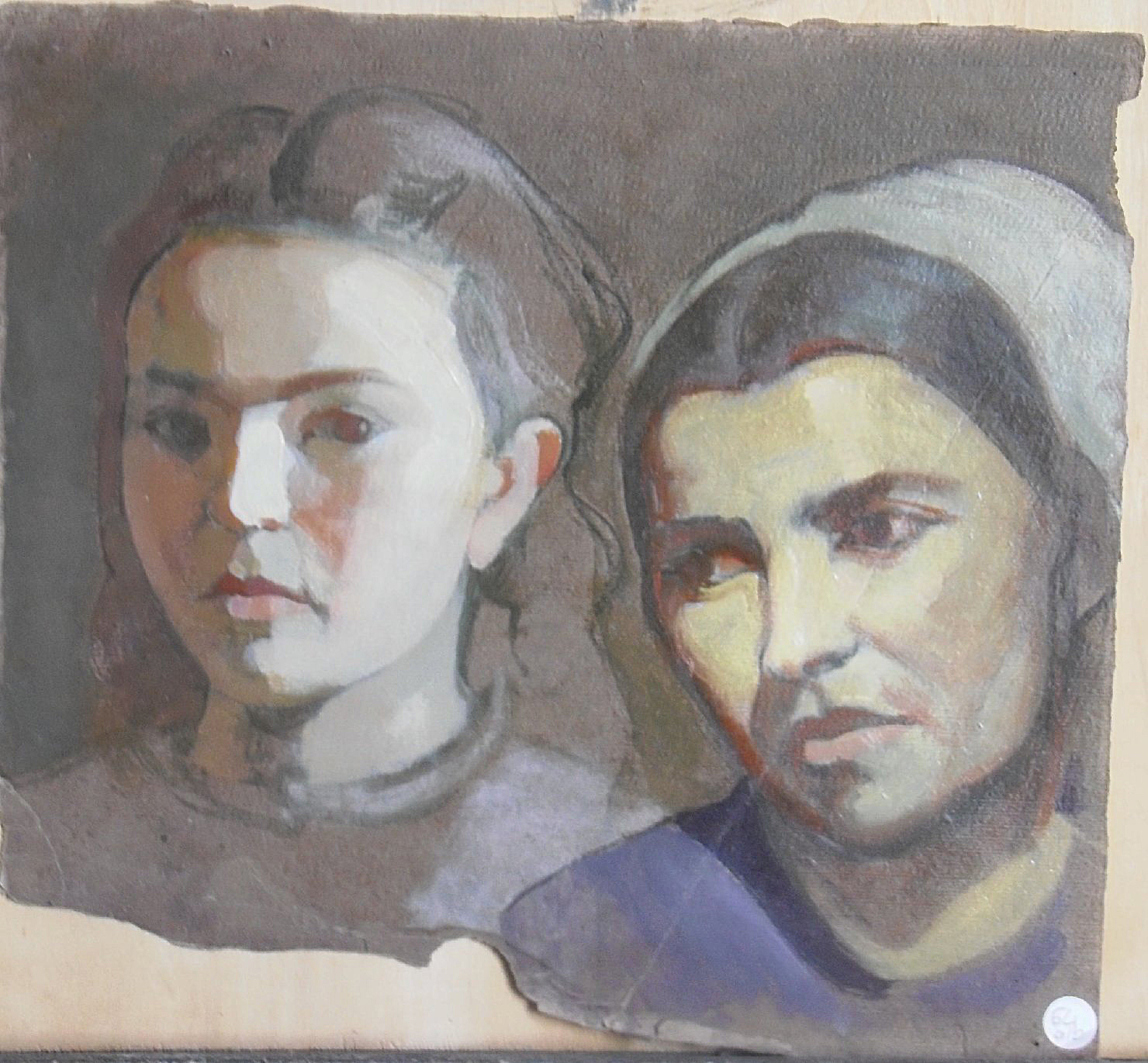 Ritratto di Minna e Assunta, ritratto di donna (dipinto) di Ciamarra Elena (sec. XX)