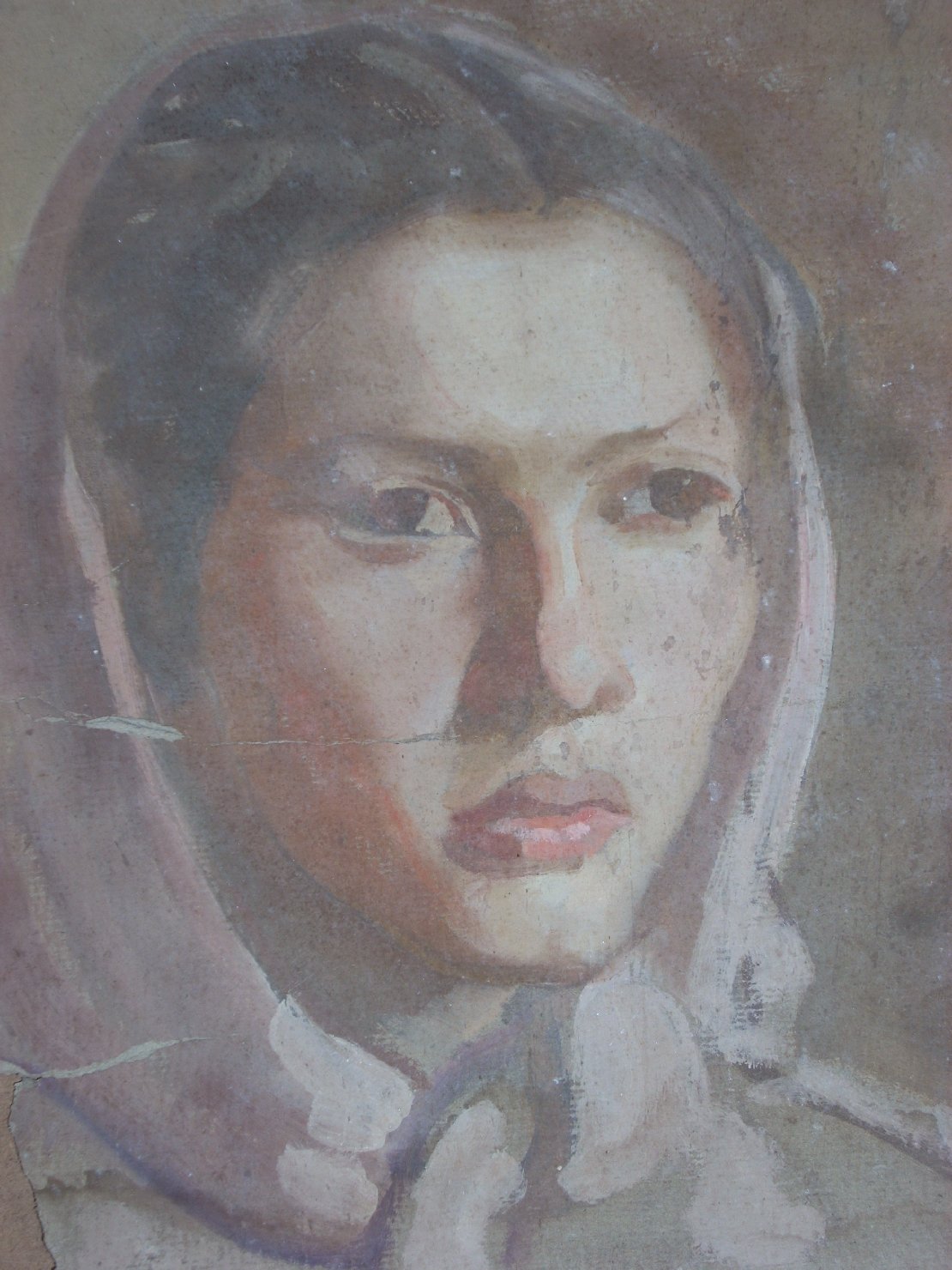 Ritratto della stessa contadina, ritratto di donna (dipinto) di Ciamarra Elena (sec. XX)