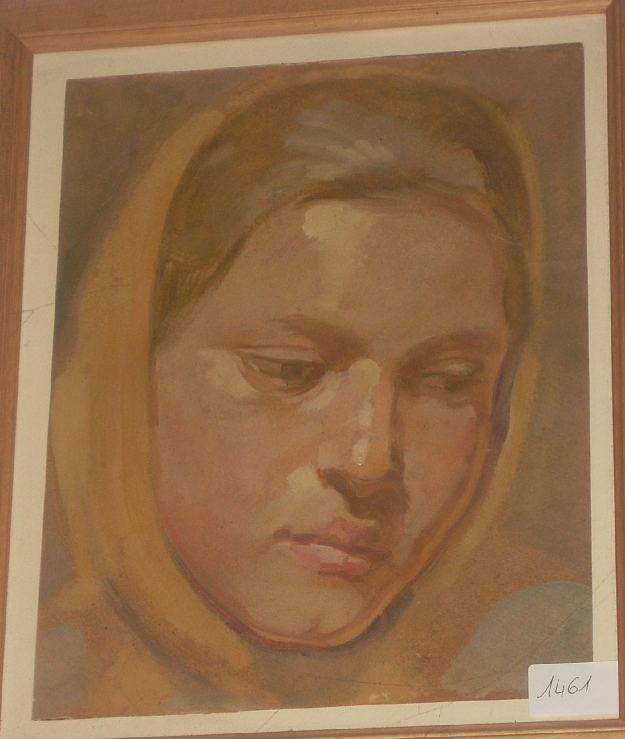Contadina con fazzoletto, ritratto di donna (dipinto) di Ciamarra Elena (sec. XX)