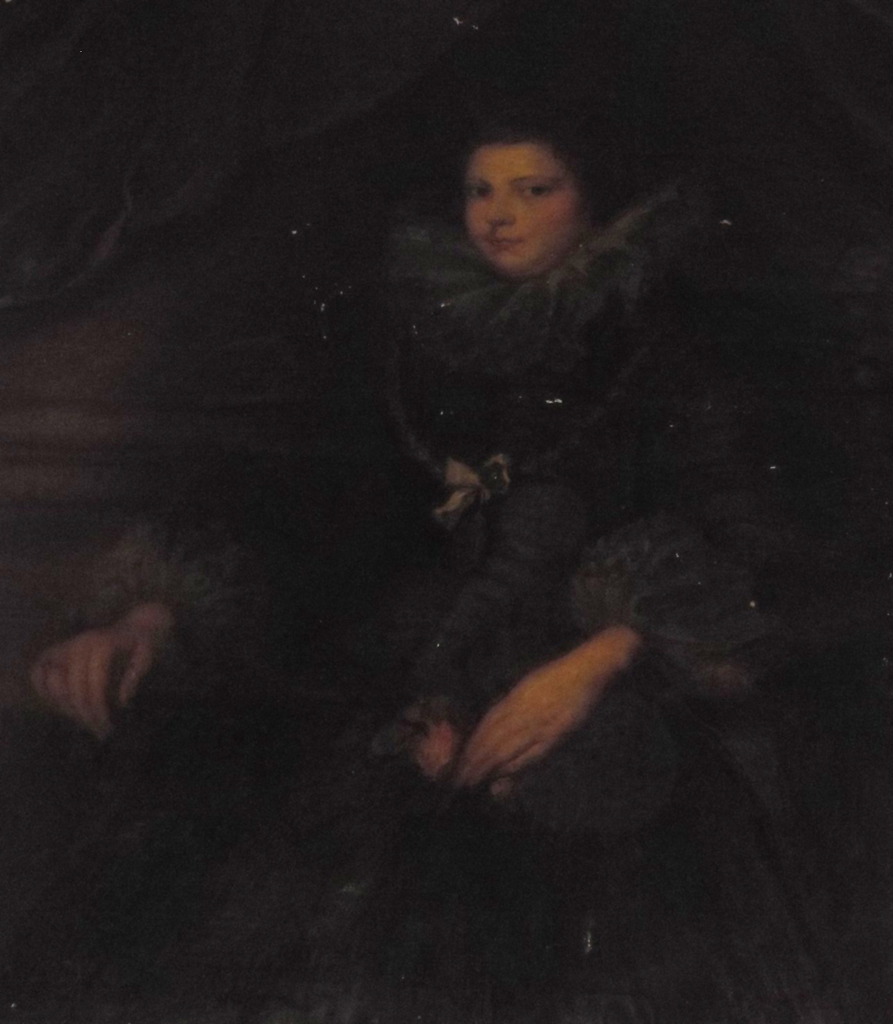 Copia del ritratto di Dama di Van Dick, figura femminile (dipinto) di Ciamarra Elena (sec. XX)