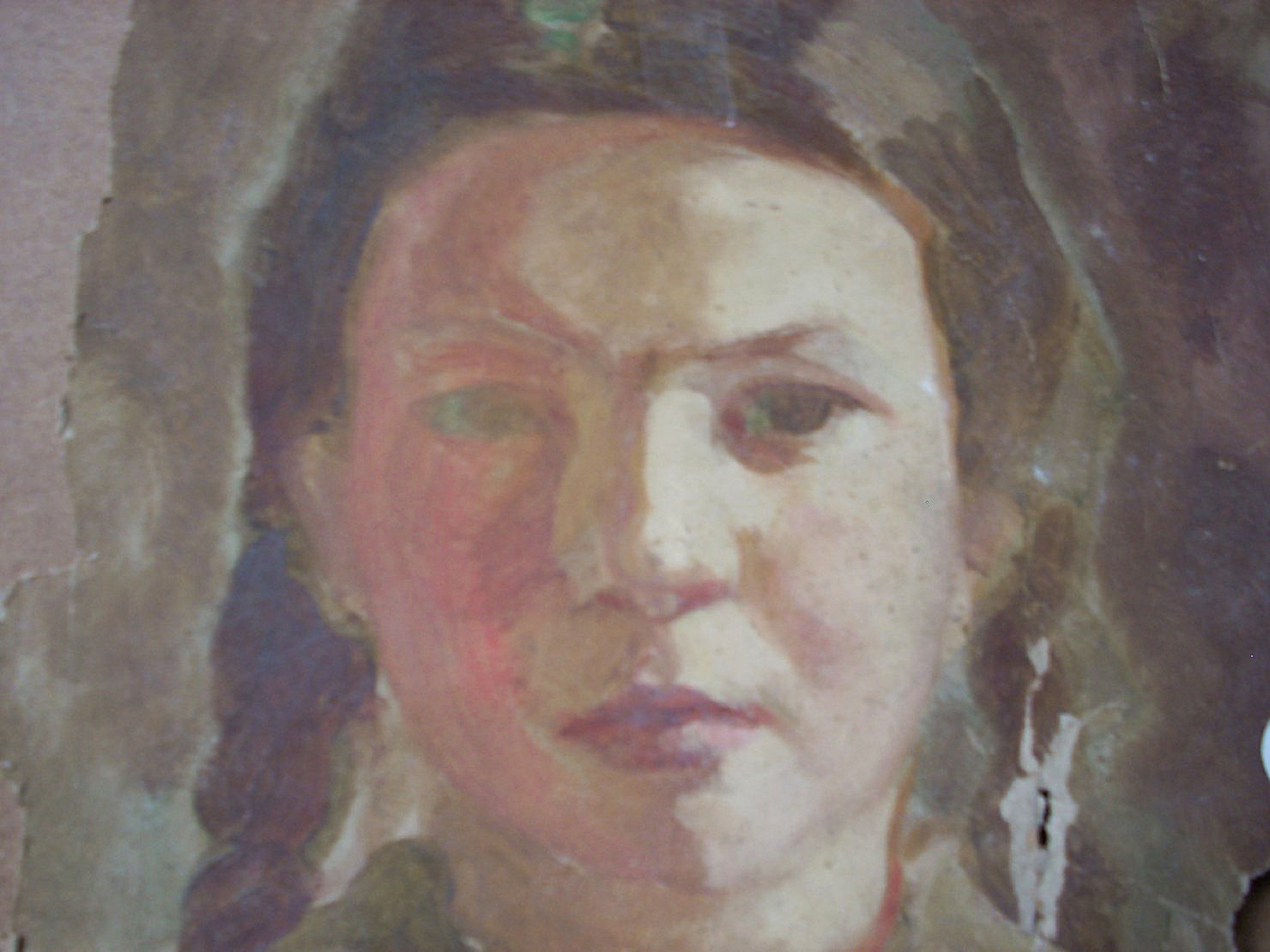Ritratto Minna 1, ritratto (dipinto) di Ciamarra Elena (sec. XX)