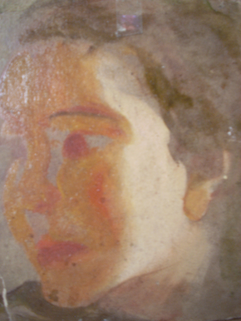Minna di tre quarti 1, ritratto (dipinto) di Ciamarra Elena (sec. XX)