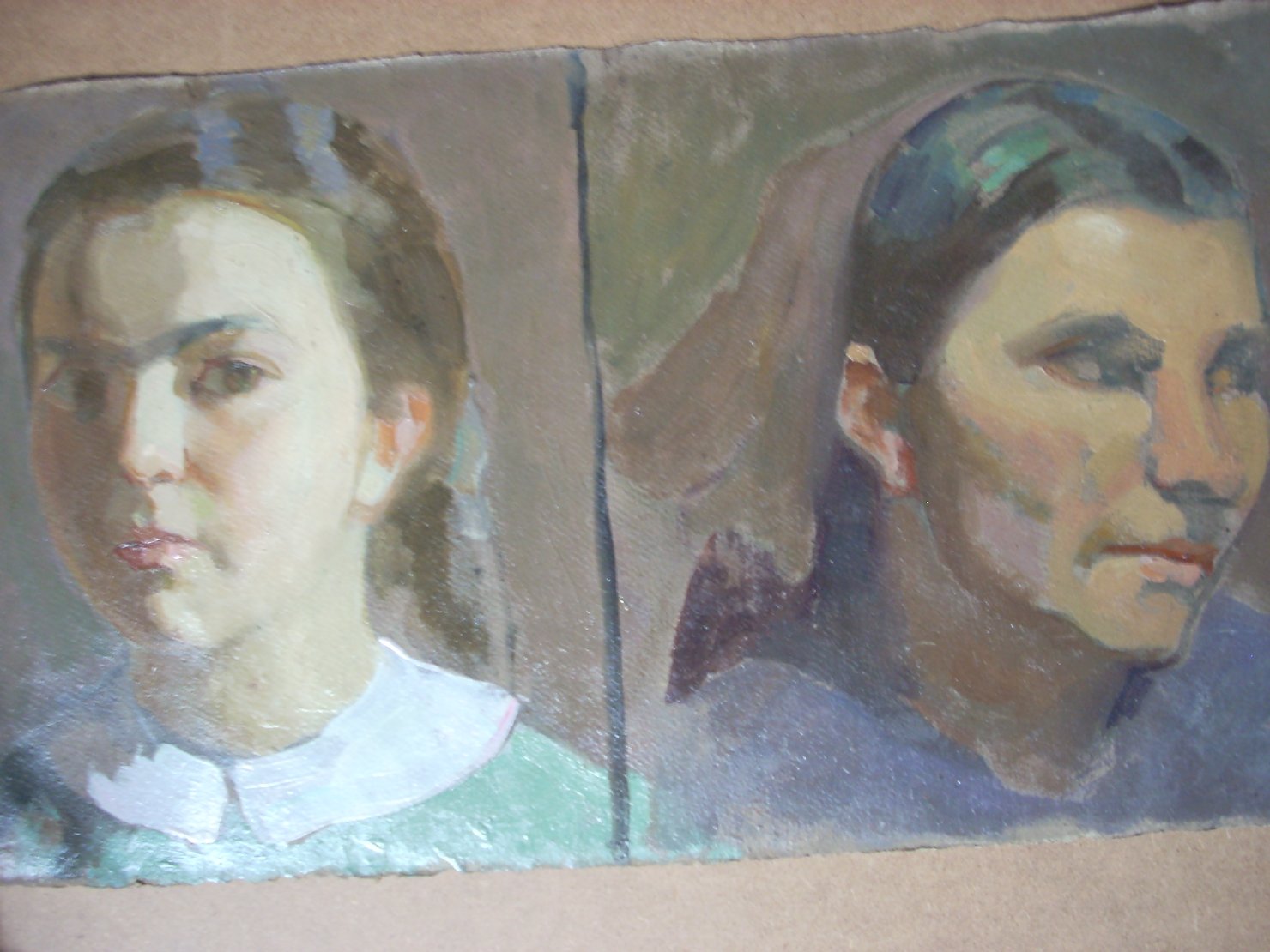 Minna e Assunta, ritratto di donna (dipinto) di Ciamarra Elena (sec. XX)