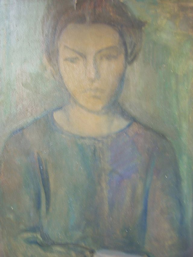 Ritratto di Minna giovinetta, ritratto di donna (dipinto) di Ciamarra Elena (sec. XX)