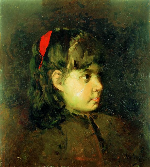 ritratto di giovinetta (dipinto) di Volpe Vincenzo (secc. XIX/ XX)
