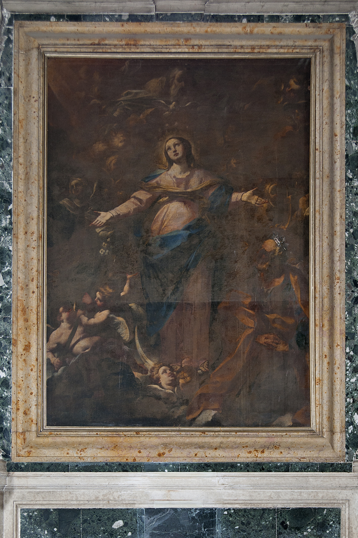 Immacolata Concezione con San Giuseppe (pala d'altare) di Monti Francesco (sec. XVII)