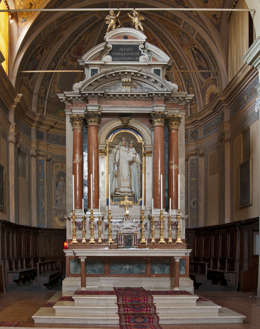 mensa d'altare, elemento d'insieme - bottega faentina (sec. XVII)