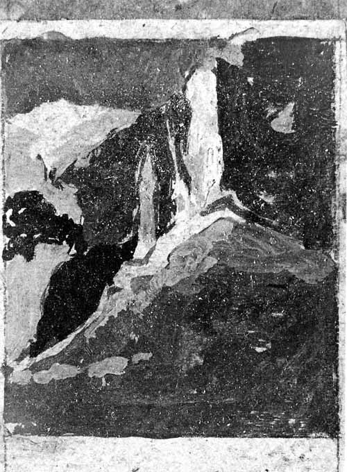 paesaggio montano (dipinto) - ambito abruzzese (primo quarto sec. XX)