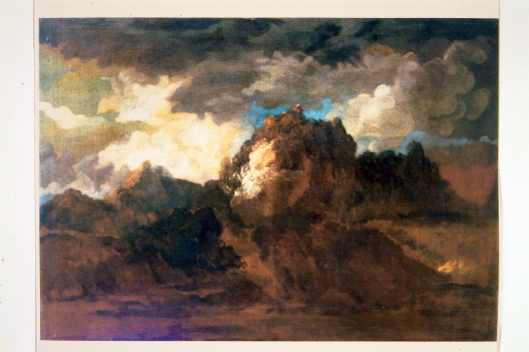 paesaggio con montagne (dipinto) di De Marchis Alessio (secondo quarto sec. XVIII)