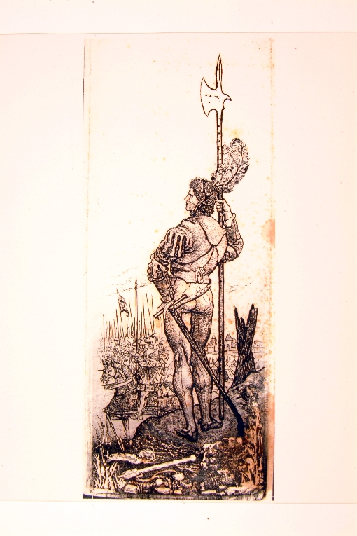 soldato con alabarda (stampa) di Lefort des Ylouses Henry Arthur (fine sec. XIX)